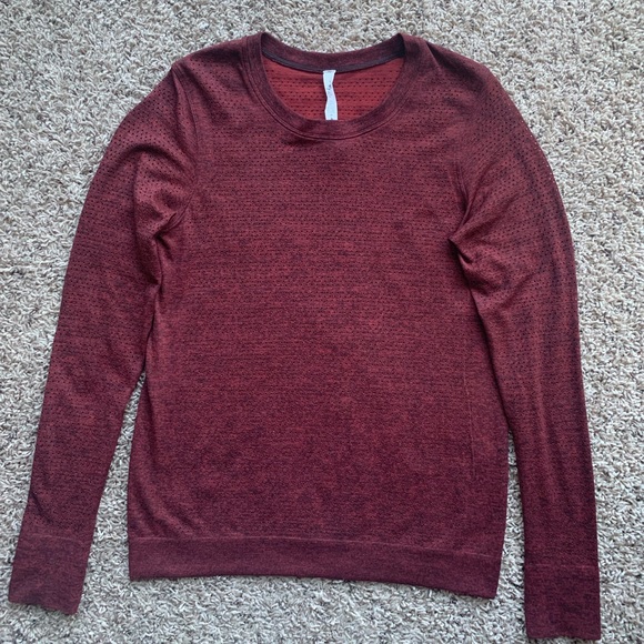 LULULEMON Women’s Running Top Mesh Long Sleeves RN106259 CA 35801 Q5 Size 6